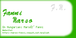 fanni marso business card